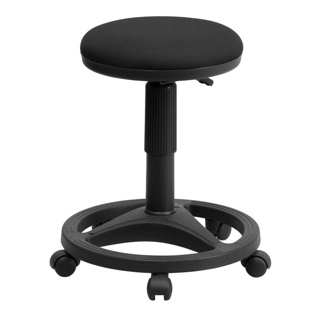 Ergonomic Medical Stool with Foot Ring, Black