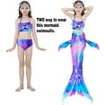 thumbnail image 3 of 3 Pcs Girls Swimsuit Mermaid Tails for Swimming Princess Bikini Bathing Suit Set DH22 130, 3 of 7
