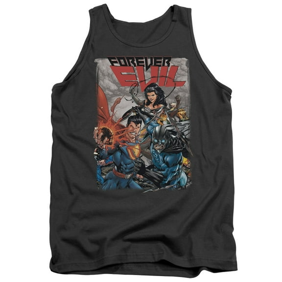 JLA Justice League Crime Syndicate Adult Tank Top Charcoal