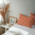 thumbnail image 6 of Outdoor Waterproof Throw Pillow Covers Set of 2 Orange Polka Dots Decorative Pillowcases Lumbar Outdoor Pillows Cushion Case 20x12 Inch Cute Solid Color Patio Pillows for Couch Sofa Bed Garden, 6 of 9