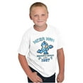 thumbnail image 5 of Retro Mega Man Running and Gunning Crewneck T Shirts Boy Girl Teen Brisco Brands S, 5 of 6