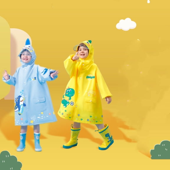 Raincoat,Rain Coat for Boys,Rain Suits for Kids Kids Raincoats, Waterproof Rain Jacket Boys Girls Rain Poncho Toddler Rainwear 3D Cartoon Rain Suit for 2-12 Years