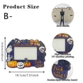 thumbnail image 2 of Halloween Picture Frame 8X6 Inch Wood Picture Frame Spooky Halloween Decor for Table Wall Display Vintage Halloween Decor for Halloween Party Haunted House Home Decor 1 Pack, 2 of 3