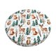 thumbnail image 1 of Balery Winter Woodland Friends Fundas de asiento para taburete de bar redondo de tela de terciopelo ajustables que protegen de arañazos y manchas para sillas de 14 a 17 pulgadas.-14 inch, 1 of 7
