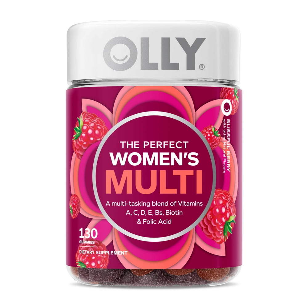 OLLY Women's Multivitamin Gummy, Health & Immune Support, Berry, 130 Ct