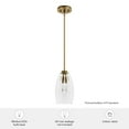 thumbnail image 7 of Hunter - Rossmoor 1-light Luxe Gold, Mini Pendant Light, Dimmable, Formal Style, Bell Shaped, for Bedrooms, Dining, Living Rooms - 13158, 7 of 7
