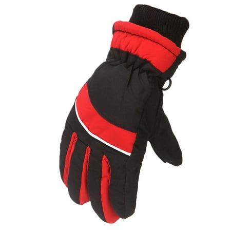 

ZHUASHUM Winter Outdoor Kids Boys Girls Snow Skating Snowboarding Windproof Warm Ski Gloves Suit For 3-5 Years Old
