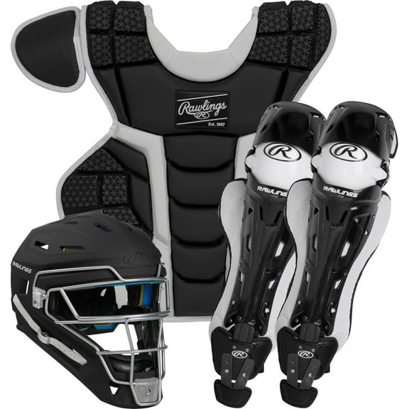 Rawlings Adult Mach Catcher's Set Black/White