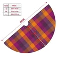 thumbnail image 3 of Lsque Purple Yellow Buffalo Plaid Print Christmas Tree Skirt, Tree Skirt with Ties or Velcro, Perfect for Holiday Decorations, Halloween, and New Year-48", 3 of 7