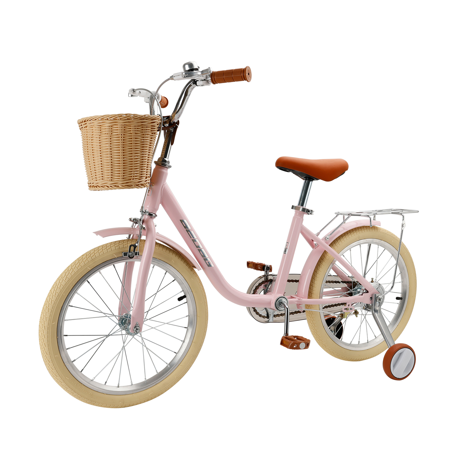 ARTUDATECH 18 Inch Kids Bike with Removable Training Wheels, Adjustable Seat, Steel Frame & Dual Brake, Kids Bicycle for 6-10 Years Old Toddler Girls Boys