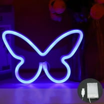 Apmemiss Clearance Butterfly Neon Signs, Butterfly LED Light USB or 3-AA Battery Powered Operated, Light Decor Butterfly Neon Wall Art for Bedroom Table Wedding Birthday Party Home Decor Gifts