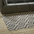 thumbnail image 4 of Modway Jagged Geometric Diamond Trellis 8x10 Indoor and Outdoor Area Rug in Gray and Beige, 4 of 7