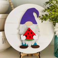 thumbnail image 3 of Farmhouse Wreath Replaceable Seasonal Gnome Goblin Welcome Card Porch Hanging Pendant, Christmas Household Pendant, 3 of 9