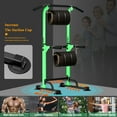 thumbnail image 4 of SogesPower Power Tower Dip Station 65"~83"H Adjustable Pull up Bar for Home Gym Strength Training Fitness Excercise Equipment, Green, 4 of 11