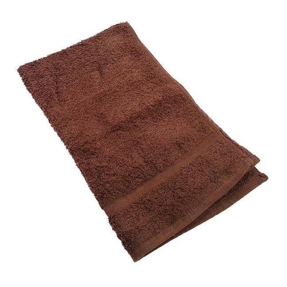 R & R Textile Hand Towel,27 in L,Brown 71623