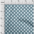 thumbnail image 2 of oneOone Georgette Viscose Light Blue Fabric Asian Block Print Geometric Sewing Material Print Fabric By The Yard 42 Inch Wide, 2 of 4