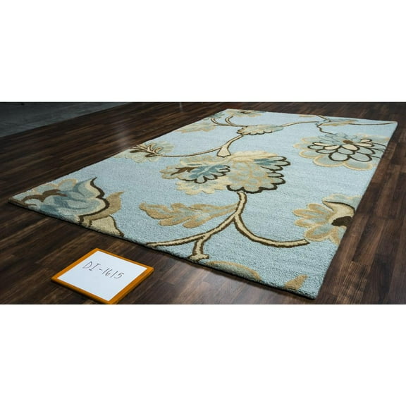 Charming Blue 2'6" x 8' Hand-Tufted Rug- CM1002