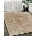 thumbnail image 3 of Ahgly Company Machine Washable Indoor Square Traditional Dark Almond Brown Area Rugs, 4' Square, 3 of 7