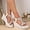 White, variant on Women's High Heel Wedge Sandals Platform Fashionable Sandals Platform Elastic Strap Summer Beach