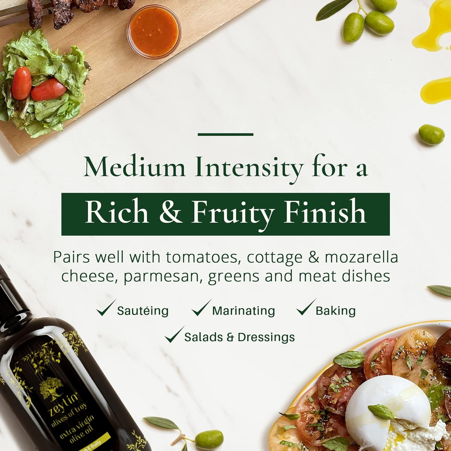 Extra Virgin Olive Oil 500ml - Rich & Fruity (Medium)