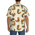 thumbnail image 5 of Xecao offers the Boho Chicken for Men's Casual Short-sleeved Shirt, a button-up collared shirt with a pocket, perfect for beach vacations and yacht travel in the 4X-Large size., 5 of 7