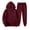 02# Wine, variant on Men's Tracksuit 2 Piece Long Sleeve Hoodie and Sweatpants Set Solid Athletic Sweatsuits Casual Jogging Suit Sets Blue 3XL