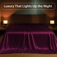 thumbnail image 2 of Amay Satin Silk Flat Sheet – Queen, Wine– Smooth, Silky Bedding for Guest Room, Kids’ Room, Dorm, or Master Bedroom – Lightweight and Easy Care, 2 of 5