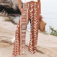 thumbnail image 2 of Edvintorg Womens Wide Leg Pants Vintage Printing Beach Boho Palazzo Pants High Waisted Casual Loose Trousers with Pockets, 2 of 5