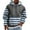 Blue, variant on LWavelet Mens Casual Striped Sleeve Drawstring Hooded Sweatshirt Pullover with Kangaroo Pocket Long Sleeve Comfortable Hoodie