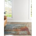thumbnail image 4 of Unique Loom Paragon Collection Area Rug - Gurney (5' 5" Square Multi/Blue), 4 of 12