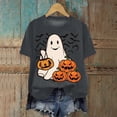 thumbnail image 2 of Towmus Women Halloween T-Shirt Cute Ghost Fall Pumpkin Shirts Casual Graphic Tees Short Sleeve Tops, 2 of 4