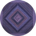 thumbnail image 1 of Ahgly Company Indoor Round Abstract Blue Contemporary Area Rugs, 8' Round, 1 of 4