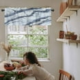 thumbnail image 6 of nqOlkjepod Modern Grey White Farmhouse Short Window Curtain Valances, Abstract Marble Geometrci Patterns Rod Pocket Kitchen Valances for Living Room Bedroom Bathroom Cafe, 1 Panel - 60" x 18", 6 of 8