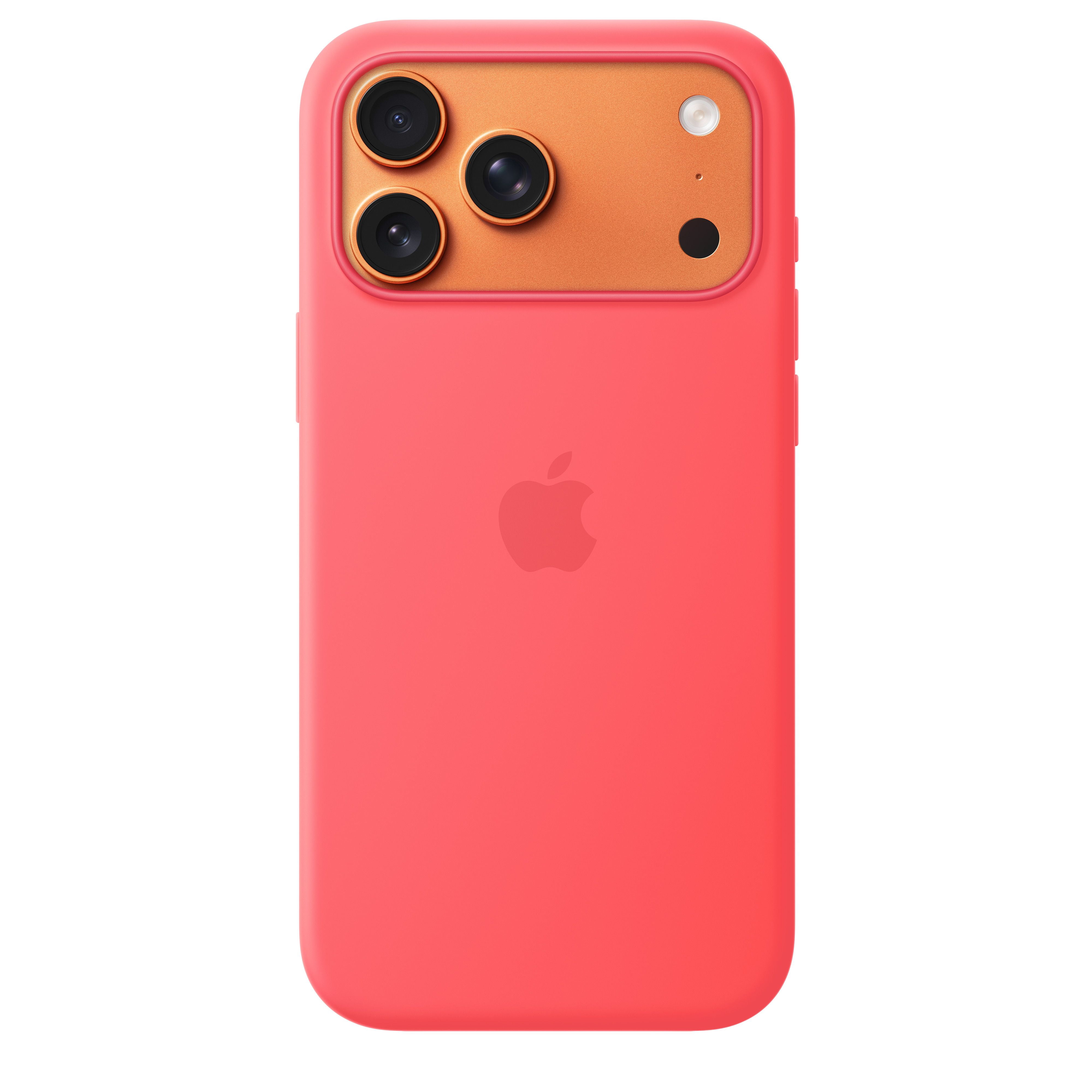 Apple iPhone 17 Pro Max Silicone Case with MagSafe – Bright Guava
