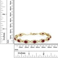 thumbnail image 4 of Gem Stone King 18K Yellow Gold Plated Silver Oval Red Created Ruby Tennis Bracelet for Women (14.60 Cttw, 7 inch with 1 inch Extender), 4 of 5