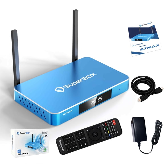 Superbox S7 Max Latest Version 2026 | 7-Day Time Shift | Parental Control Time | 4GB 32GB Smart Box | 6K Android TV Box with Voice Remote | Superbox S6 Max 2025 Upgrade