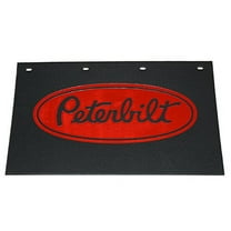 Peterbilt Motors Trucks 24" x 15" Black & Red Peterbilt Front Mud Flaps-Pair