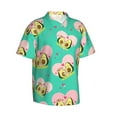 thumbnail image 2 of Balery Avocado Lovers Print Men's Hawaiian Shirts Short Sleeve Beach Shirt Relaxed Fit Vacation Button Down Shirts-Large, 2 of 9