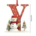 thumbnail image 3 of AuroraX Christmas Decorations Indoor Birthday Ornaments,Snowman 26 Letter 4 Inch Ornaments,Christmas Tree Living Room Bedroom Home Decor(Letter Y), 3 of 5