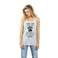 thumbnail image 2 of Dog Can Have A Better Life Than Me Women's Fashion Sleeveless Flowy Racerback Workout Yoga Tank Top Sport Grey Medium, 2 of 3
