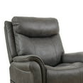 thumbnail image 4 of 36 Inch Power Lift Recliner, Steel Gray Vegan Faux Leather, Tufted Back, 4 of 5