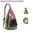 thumbnail image 4 of Bohemian Rhapsody Sling Backpack - Artistic Floral Shoulder Bag, Fashionable Travel Pack, 4 of 4