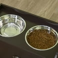 thumbnail image 2 of E-Western Dog Feeding Station with Storage Drawer & Removable Elevated Bowls for Large Dogs, MDF Coffee Color, Pet Food Cabinet, Easy to Clean, 2 of 10