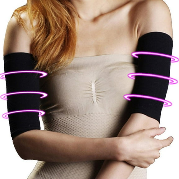 Segolike Women's Arms Compression Massage Shaper Sleeves Cellulite Wrap Belt Bands - Black