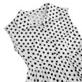 thumbnail image 6 of YYDGH Women 50s 60s Vintage Dress Sleeveless Lapel Cocktail A Line Swing Dress 1950s Polka Dot Audrey Rockabilly Prom Party Dresses White M, 6 of 7