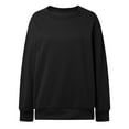 thumbnail image 4 of Hauaitttt Womens Oversized Sweatshirts Crewneck Long Sleeve Tops Pullover Fall and Winter Fashion Clothes with Pocket Large Light Athlete Wear Women Athletic Wear Jackets Cans Old School Leggings, 4 of 5