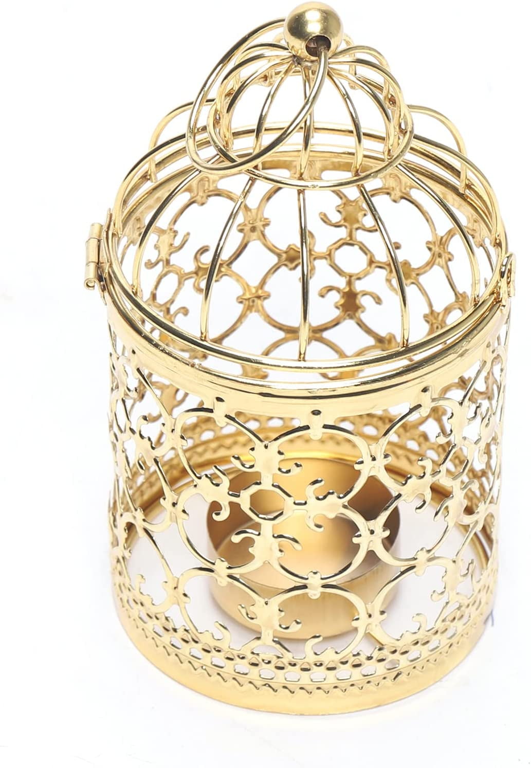 Set Of 6 Vintage Birdcage Lanterns - Hanging Metal Tealight Holders For Wedding, Halloween & Christmas Decor