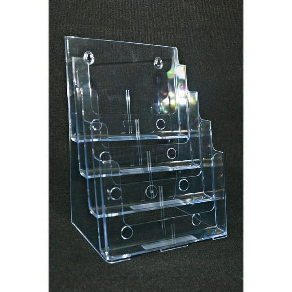 Signworld 4 Pocket Letter Size Brochure Holder 8-1/2" X 11" - Great Countertop Display! (Marketing, Brochure, Magazine, Advertising, Sign, Display, Promotion)