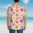 thumbnail image 6 of Xecao Watermelon print Hawaiian shirt - a stylish short-sleeve button-down for men, perfect for casual beach and tropical outings., 6 of 9