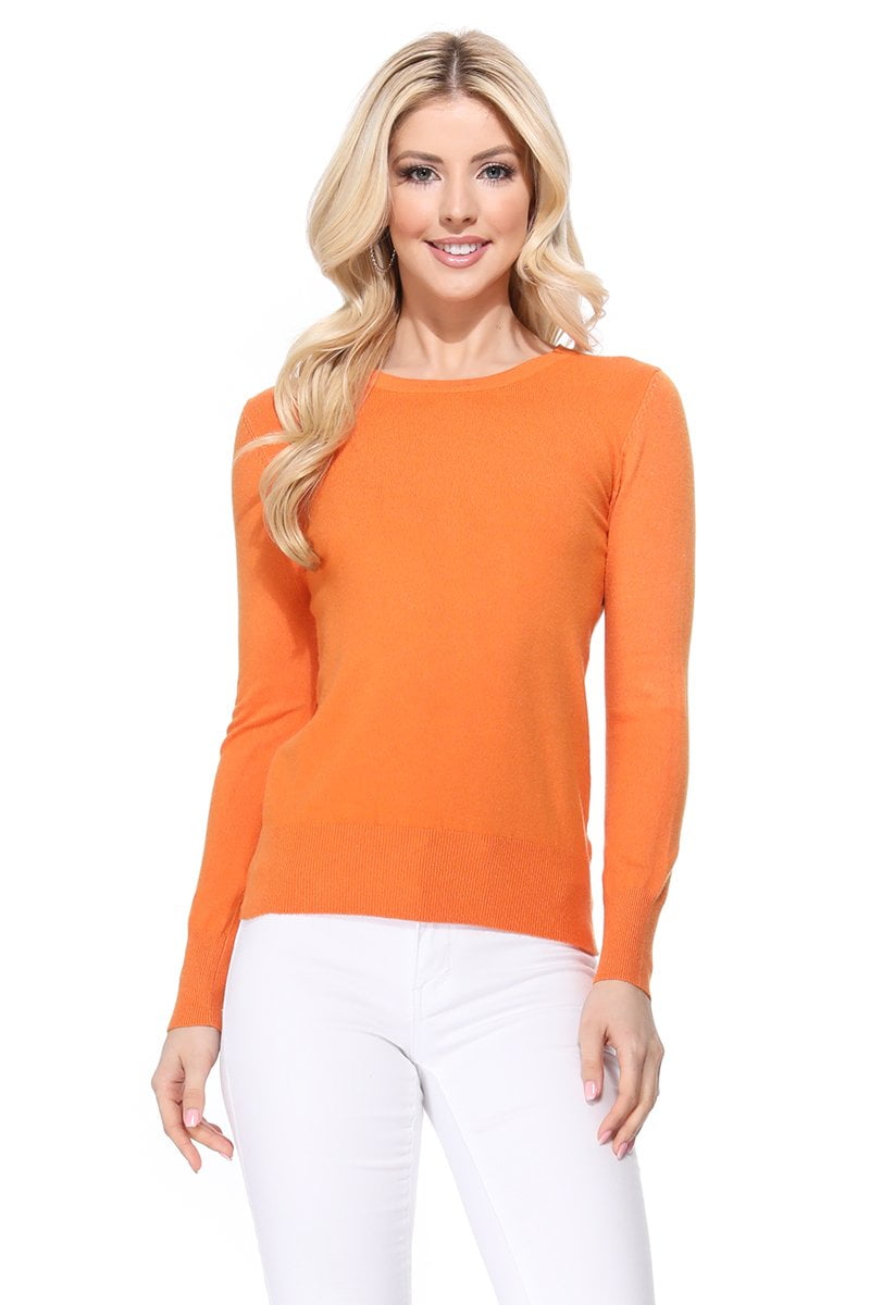 orange sweater womens
